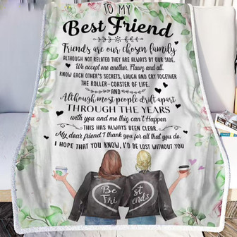 To My Friend Fleece Blanket My Dear Friend Thank You For All You Do I'd Be Lost Without You, Gift For Sister - Thegiftio UK