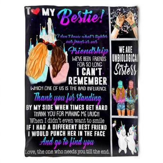 To My Friend Fleece Blanket I Don't Know What's Tighter Our Jeans Or Our Friendship, Gift For Sister - Thegiftio UK