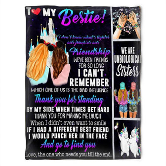 To My Friend Fleece Blanket I Don't Know What's Tighter Our Jeans Or Our Friendship, Gift For Sister - Thegiftio