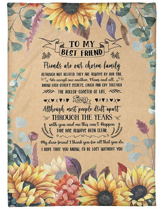 To My Friend Fleece Blanket Laugh And Cry Together The Rolled Coaster Of Life, Gift For Bestie, Gift For Sister - Thegiftio UK