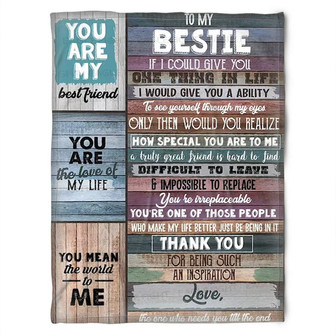 To My Friend Fleece Blanket You Mean The World To Me You Are My Love Of My Life, Gift For Sister, Gift For Best Friend, - Thegiftio UK