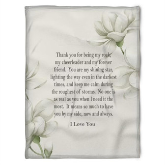 To My Friend Fleece Blanket Thank You For Being My Rock My Cheerleader And My Forever Friend, Gift For Sister - Thegiftio UK