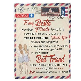 To My Friend Fleece Blanket We've Been Friends For So Long I Can't Remember, Gift For Sister, Gift For Best Friend, - Thegiftio UK