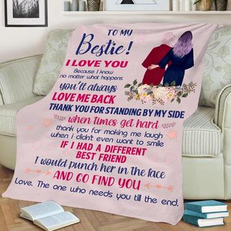 To My Friend Fleece Blanket When Times Get Hard Thank You For Making Me Laugh, Gift For Sister, Gift For Best Friend, - Thegiftio UK