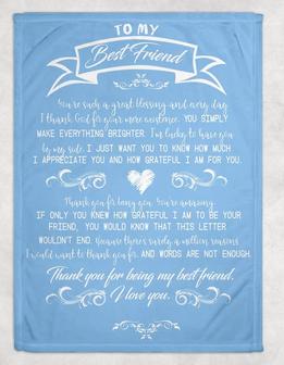 To My Friend Fleece Blanket You're Such A Great Blessing I'm Lucky To Have You, Gift For Sister, Gift For Best Friend, - Thegiftio UK