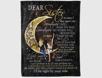 To My Friend Love You To The Moon And Back Fleece Blanket Gift For Sister Birthday Gift Friend Gift For Her Gift - Thegiftio UK
