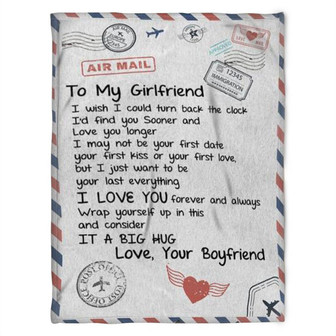 To My Girlfriend Blanket. Fleece Blanket, I Love You Forever And Always. Gift For Girlfriend Family Home Decor - Thegiftio