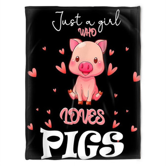 To My Girlfriend Blanket, Fleece Blanket, Loves Pigs. Gift For Girlfriend Family Home Decor Bedding Couch Sofa Soft - Thegiftio UK