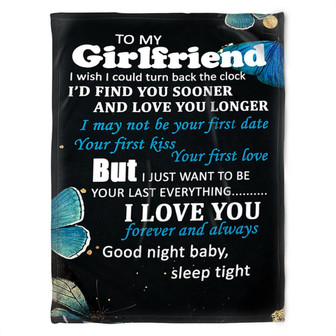 To My Girlfriend Blanket,I Love You Forever And Always. Good Night Baby, Sleep Tight. Gift For Friend Family Home Decor - Thegiftio