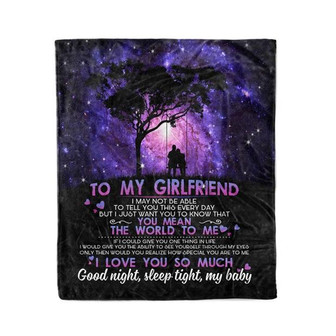 To My Girlfriend Blanket - Meaningful and Romance Gift For Girlfriend Birthday Gift Bedding Couch Sofa Soft - Thegiftio UK