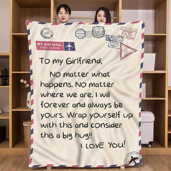 To My Girlfriend Blanket Throw Blanket Gift from Boyfriend - Gift For Birthday, Christmas or Thanksgiving - Thegiftio