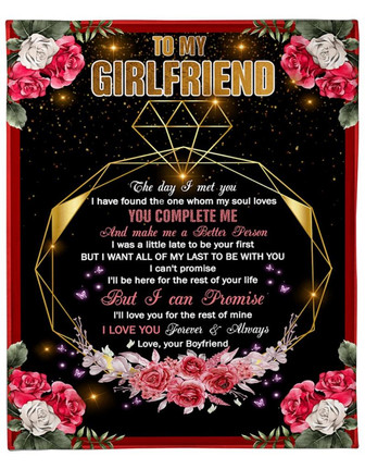 To My Girlfriend The Day I Met You Engagement Ring Flower Blanket Gift For Girlfriend From Boyfriend Birthday Gift - Thegiftio UK