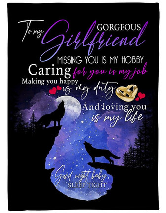 To my girlfriend Fleece Blanket - Missing You Is My Hobby Gift For Girlfriend From Him Birthday Gift Home Decor - Thegiftio UK
