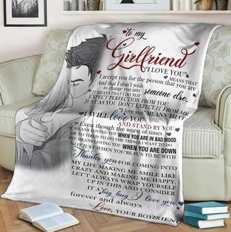 To My Girlfriend I Love You Blanket - I Will Love You And Stand Ry You Gift For Girlfriend From Boyfriend Birthday Gift - Thegiftio UK
