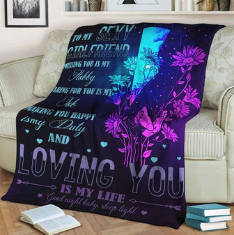 To My Girlfriend Missing You Is My Hobby Fleece Blanket Gift For Family,Birthday,Girlfriend,Wife,Couple,Gift Home Decor - Thegiftio UK