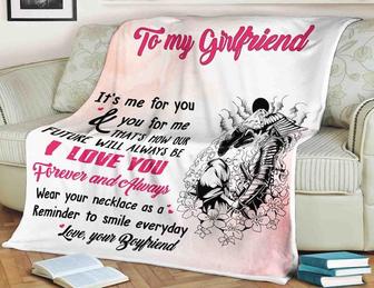 To My Girlfriend Remind Smiling Everyday Fleece Blanket Gift For Family,Birthday,Girlfriend,Couple,Gift Home Decor - Thegiftio UK