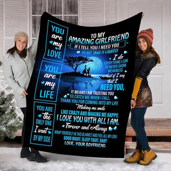 To My Girlfriend I Am Trusting You Fleece Blanket Gift For Family,Birthday,Girlfriend,Wife,Couple,Gift Home Decor - Thegiftio UK
