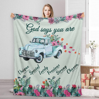 God Says You are Blanket Christian Gifts for Women Religious Inspirational Blanket for Adults Godmother - Thegiftio