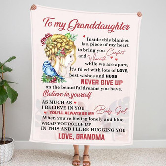 To My Grandaughter Blanket From Grandma, Believe In Yourself As MUch As I Believe In You,Gift For Grandaughter Family - Thegiftio UK