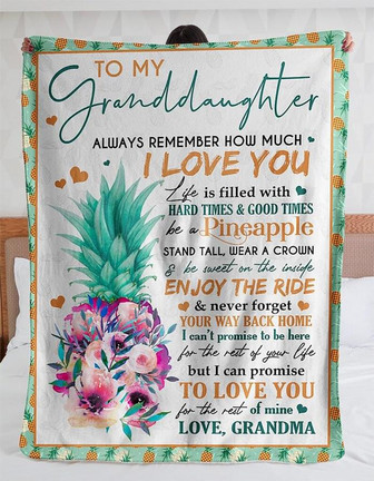 To My Granddaughter Blanket,Always Remember How Much I Love You, Gift For Granddaughter Family Home Decor Bedding Couch - Thegiftio UK