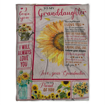 To My Granddaughter Blanket, Never Forget How Much I Love You, Gift For Granddaughter Family Home Decor Bedding Couch - Thegiftio UK