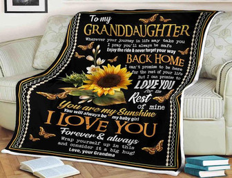 To My Granddaughter Blanket, You Will Always Be My Baby Girl,Gift For Granddaughter Family Home Decor Bedding Couch - Thegiftio UK