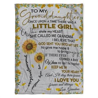 To My Granddaughter Blanket, Keep Me In Your Heart And I'll Stay There Forever,Gift For Granddaughter Family Home Decor - Thegiftio UK