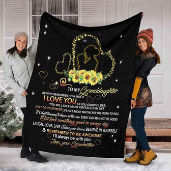 To My Granddaughter Blanket, Always Remember How Much, I Love You As You grow Older,Gift For Granddaughter Family - Thegiftio UK