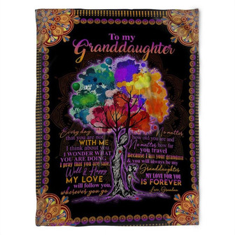 To My Granddaughter Blanket, Everyday That You Are Not With Me, Gift For Granddaughter Family Home Decor Bedding Couch - Thegiftio UK