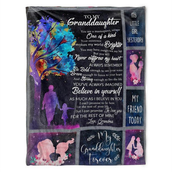 To My Granddaughter Blanket, But I Can Promise To Love You, Gift For Granddaughter Family Home Decor Bedding Couch - Thegiftio UK