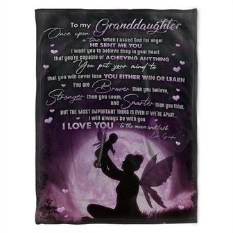 To My Granddaughter Blanket, Fleece Blankets, You Put Your Mind To, Gift For Granddaughter Family Home Decor - Thegiftio UK