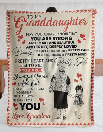 To My Granddaughter Blanket,You Are Strong And Smarrt And Beautiful And Truly, Deeply Loved,Gift For - Thegiftio UK