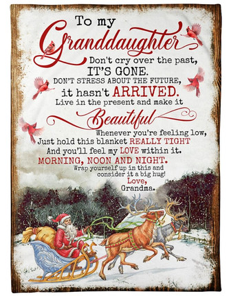 To My Granddaughter Don't Stress About The Future Fleece Blanket Gift For Family, Birthday, Granddaughter Gift - Thegiftio UK