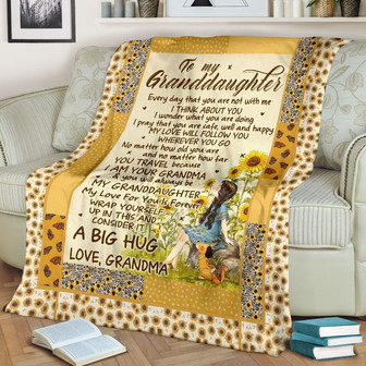 To My Granddaughter Every Day That You Are Not With Me I Think About You My Love Will Follow You Whenever - Thegiftio UK