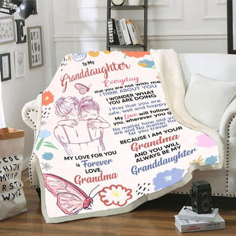 To My Granddaughter Everyday That You Are Not With Me Colorful Blanket Gift From Grandma Birthday Gift Home Decor - Thegiftio UK