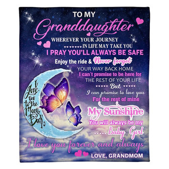To My Granddaughter Never Forget Fleece Blanket Family Gift Home Decor Bedding Couch Sofa Soft And Comfy Cozy - Thegiftio UK