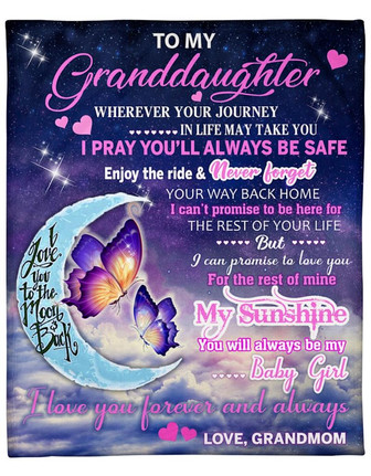 To My Granddaughter Gift For Granddaughter Fleece Blanket Family Home Decor Bedding Couch Sofa Soft and Comfy Cozy - Thegiftio UK