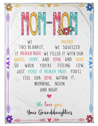 To My Granddaughter We Hugged This Blanket We Squeezed It Really Tight Blanket Gift For Mom Birthday Gift Bedding Couch - Thegiftio UK