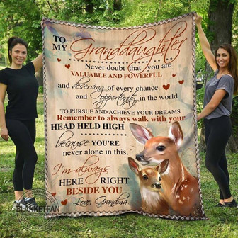 To My Granddaughter I'm Always Here Right Beside You Fleece Blanket, Christmas Gift, New Year Gift, Love From Grandma - Thegiftio UK