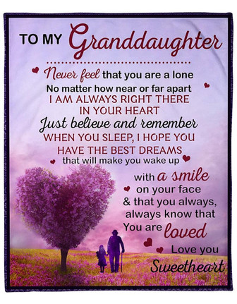 To My Granddaughter Just Believe And Remember Blanket Gift For Granddaughter From Grandpa Birthday Gift Home Decor - Thegiftio UK