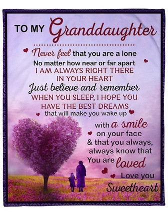 To My Granddaughter Just Believe And Remember Blanket Gift For Granddaughter From Grandma Birthday Gift Home Decor - Thegiftio UK