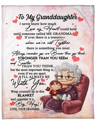To My Granddaughter I Never Knew How Much Love My Heart Could Hold Fleece Blanket Gift For Family, Birthday, - Thegiftio UK
