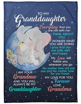 To My Granddaughter My Love For You Is Forever Fleece Blanket Family Gift Gift For Granddaughter - Thegiftio
