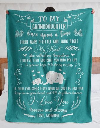 To My Granddaughter I Love You Forever nd Akways Fleece Blanket, Christmas Gift, New Year Gift, Love From Grandma - Thegiftio UK