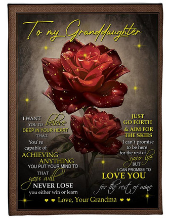 To My Granddaughter Love You For The Rest Of Mine Fleece Blanket Family Gift Gift For Granddaughter - Thegiftio UK