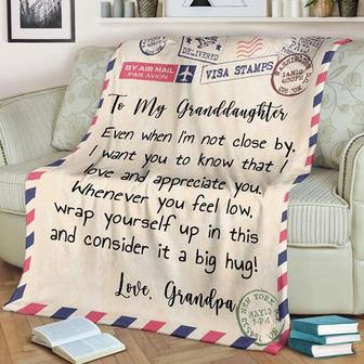 To My Granddaughter I Want You To Know That I Love And Appreciate You Fleece Blanket, Christmas Gift, - Thegiftio UK