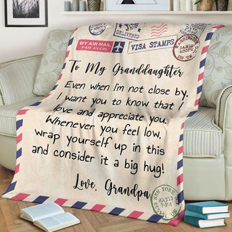 To My Granddaughter I Want You To Know That I Love And Appreciate You Fleece Blanket, Christmas Gift, - Thegiftio