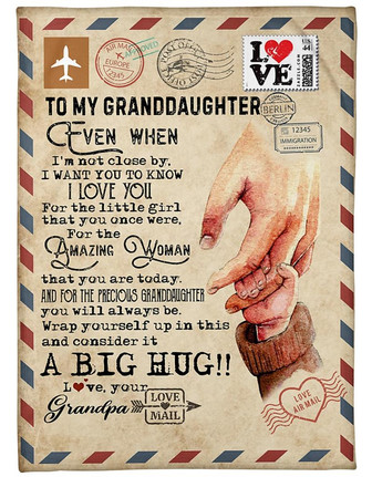 To My Granddaughter I Want You To Know I Love You Fleece Blanket Family Gift Gift For Granddaughter - Thegiftio UK