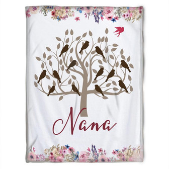 To My Grandma Cardinal Bird Nana Fleece Blanket Gift For Grandparents Gift From Granddaughter Gift For Grandson - Thegiftio UK