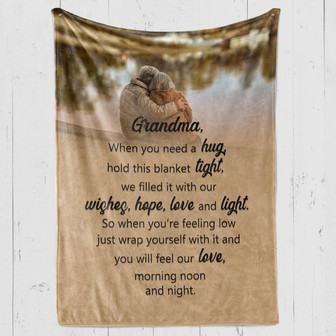 To My Grandma We Filled It With Our Wishes Fleece Blanket Gift For Family, Birthday, Grandma, For Her Gift - Thegiftio UK